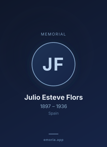Memorial portrait of Julio Esteve Flors