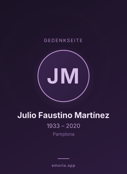 Gedenkportrait von Julio Faustino Martínez