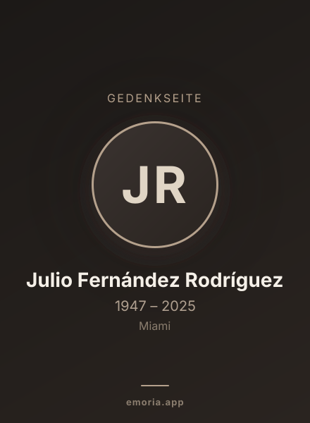 Gedenkportrait von Julio Fernández Rodríguez