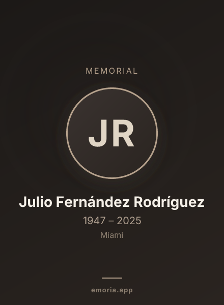 Memorial portrait of Julio Fernández Rodríguez