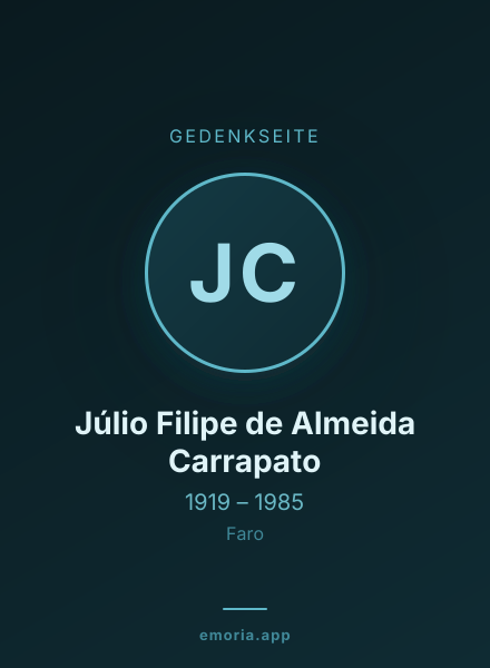 Gedenkportrait von Júlio Filipe de Almeida Carrapato