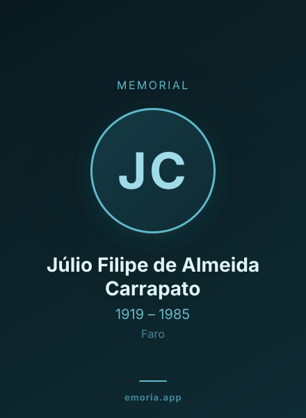 Memorial portrait of Júlio Filipe de Almeida Carrapato