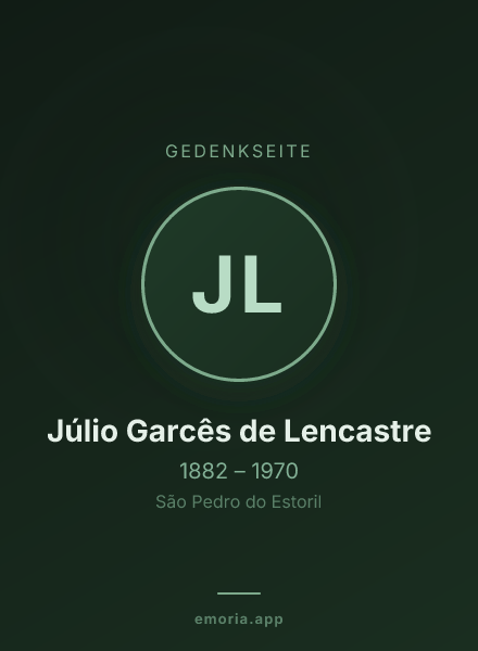 Gedenkportrait von Júlio Garcês de Lencastre
