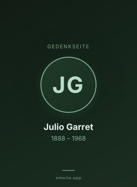 Gedenkportrait von Julio Garret
