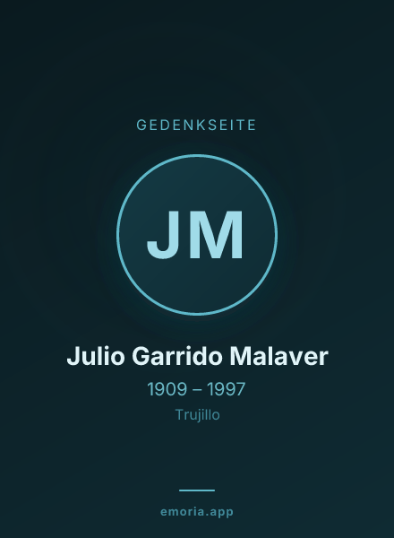 Gedenkportrait von Julio Garrido Malaver