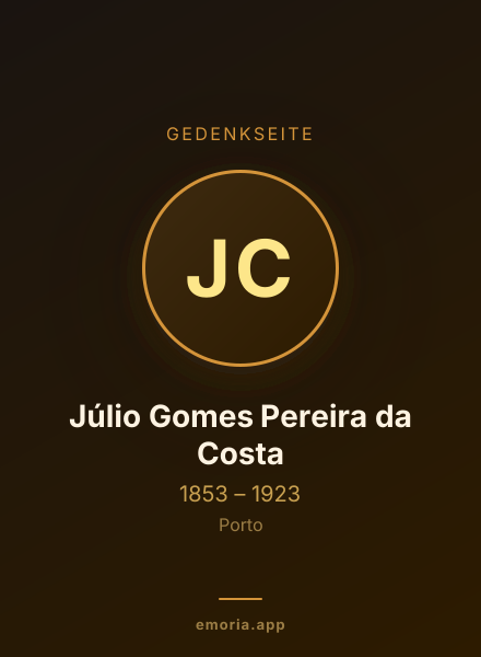 Gedenkportrait von Júlio Gomes Pereira da Costa