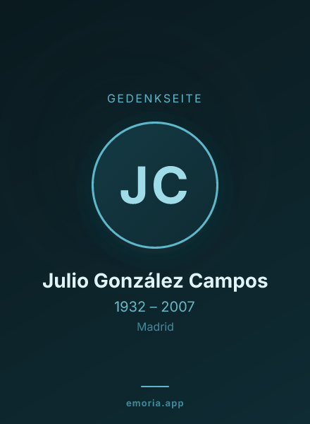 Gedenkportrait von Julio González Campos