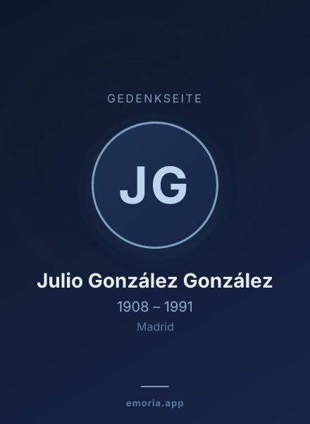 Gedenkportrait von Julio González González