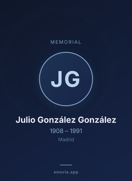 Memorial portrait of Julio González González