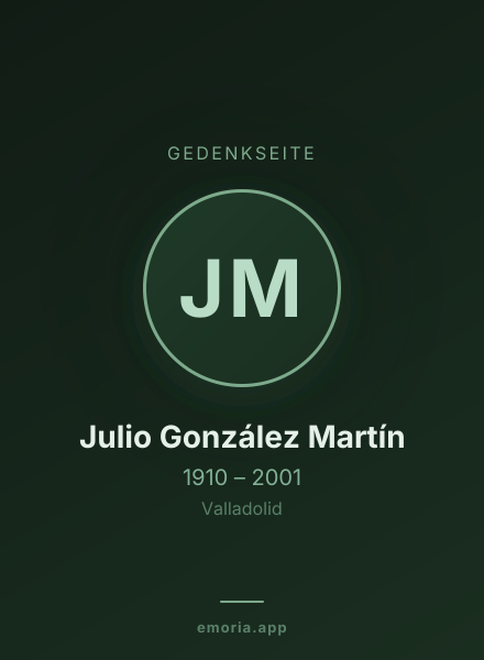 Gedenkportrait von Julio González Martín