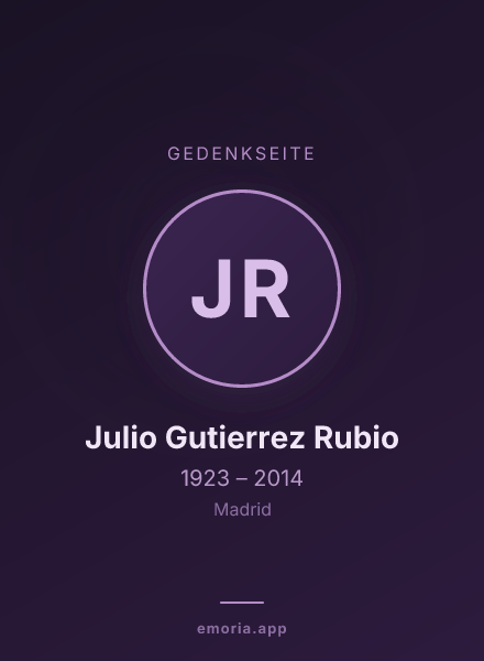 Gedenkportrait von Julio Gutierrez Rubio