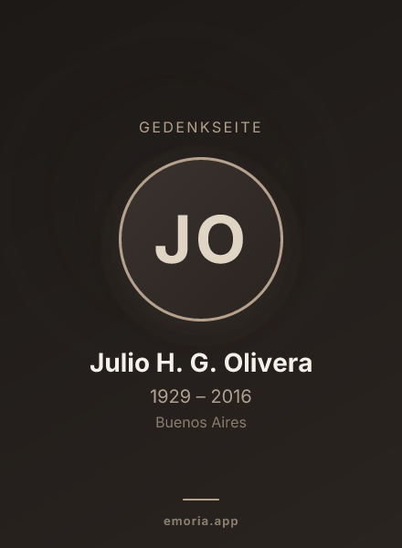 Gedenkportrait von Julio H. G. Olivera