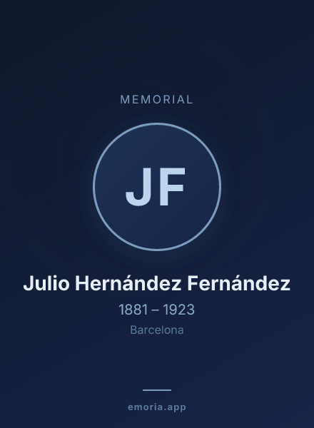 Memorial portrait of Julio Hernández Fernández