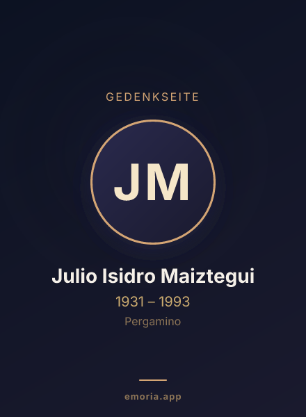 Gedenkportrait von Julio Isidro Maiztegui