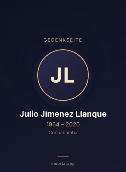 Gedenkportrait von Julio Jimenez Llanque