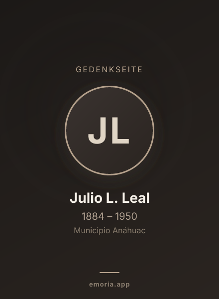 Gedenkportrait von Julio L. Leal