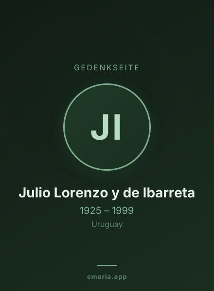 Gedenkportrait von Julio Lorenzo y de Ibarreta