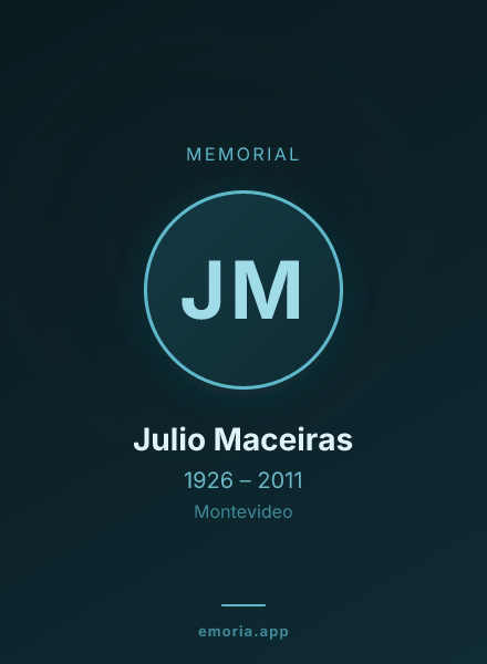 Memorial portrait of Julio Maceiras