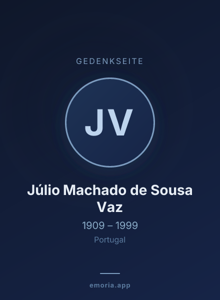 Gedenkportrait von Júlio Machado de Sousa Vaz