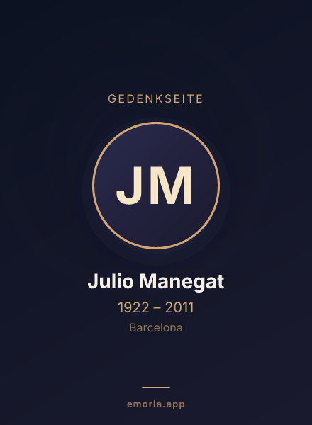 Gedenkportrait von Julio Manegat