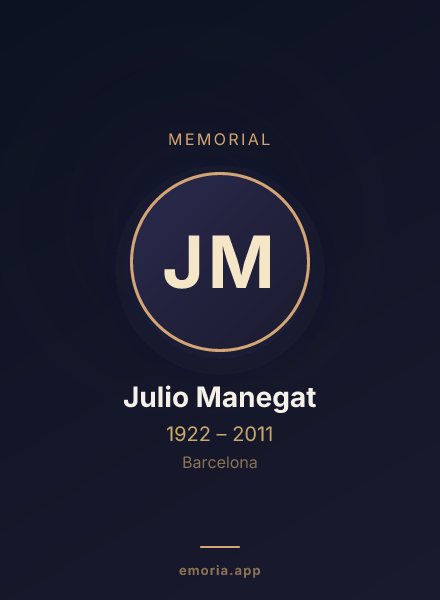 Memorial portrait of Julio Manegat