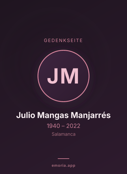 Gedenkportrait von Julio Mangas Manjarrés