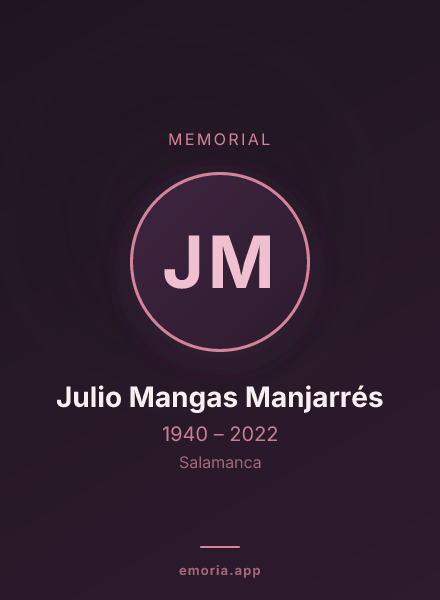 Memorial portrait of Julio Mangas Manjarrés