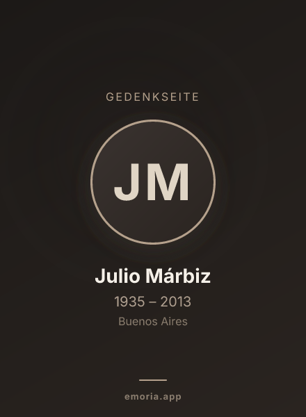 Gedenkportrait von Julio Márbiz