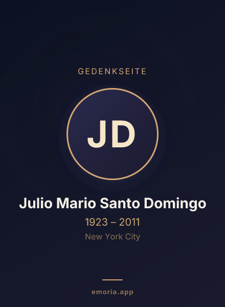 Gedenkportrait von Julio Mario Santo Domingo