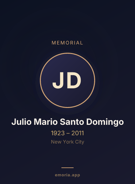 Memorial portrait of Julio Mario Santo Domingo