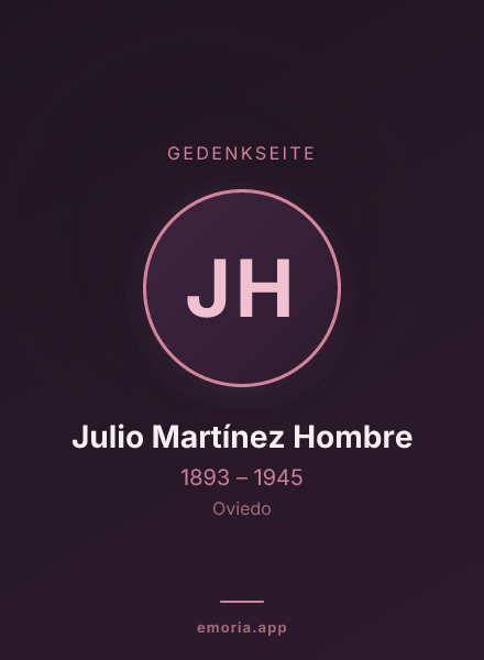 Gedenkportrait von Julio Martínez Hombre