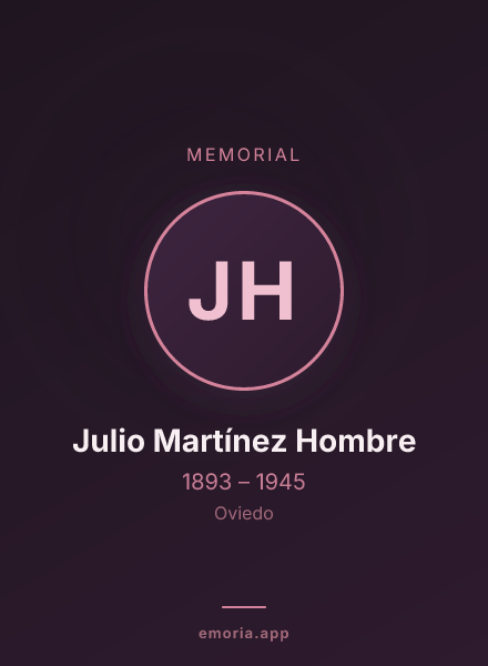 Memorial portrait of Julio Martínez Hombre