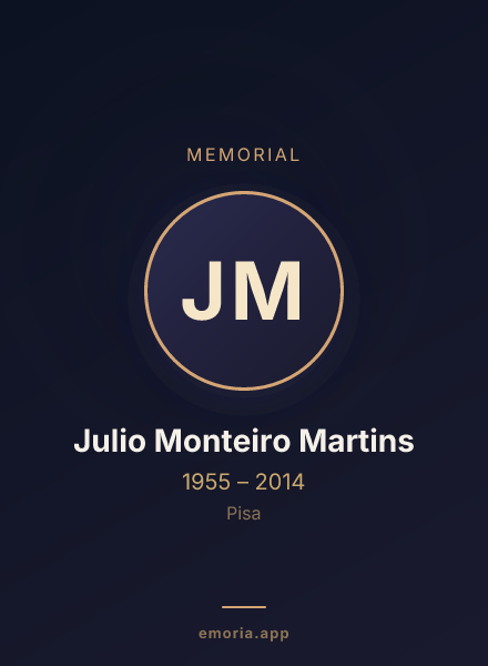 Memorial portrait of Julio Monteiro Martins