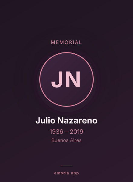 Memorial portrait of Julio Nazareno