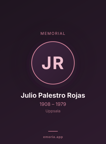 Memorial portrait of Julio Palestro Rojas