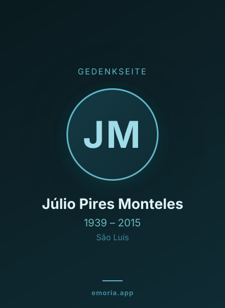 Gedenkportrait von Júlio Pires Monteles