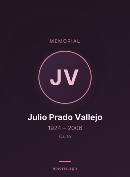 Memorial portrait of Julio Prado Vallejo