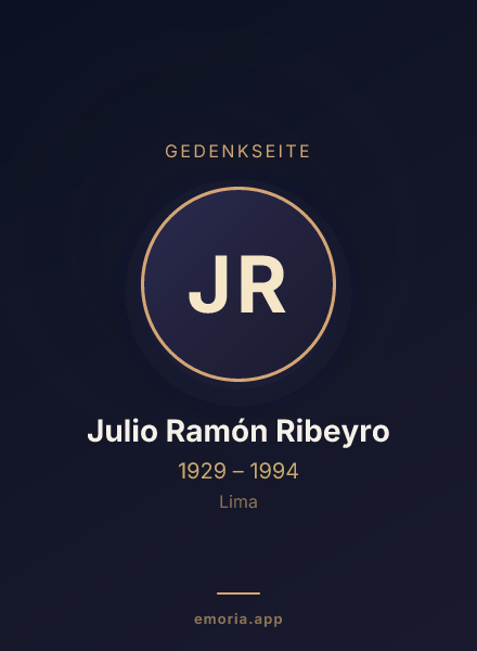 Gedenkportrait von Julio Ramón Ribeyro
