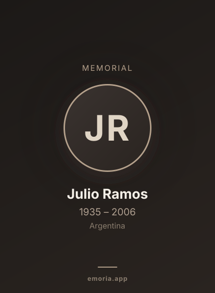 Memorial portrait of Julio Ramos