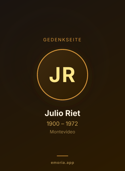 Gedenkportrait von Julio Riet