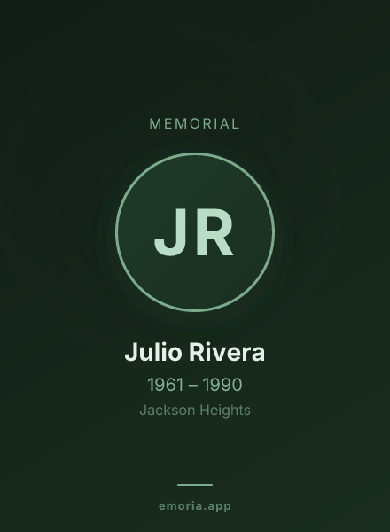 Memorial portrait of Julio Rivera
