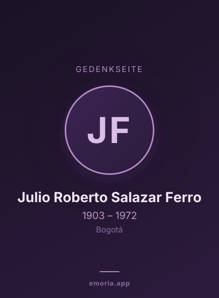Gedenkportrait von Julio Roberto Salazar Ferro