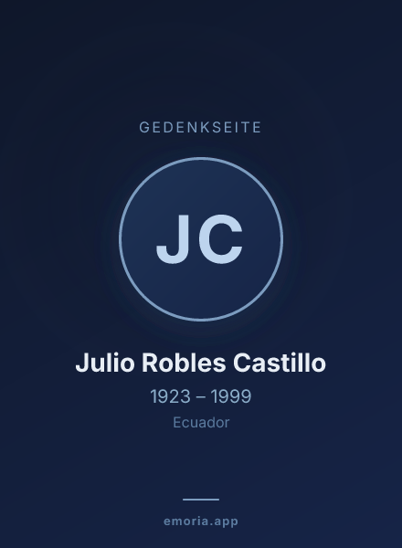Gedenkportrait von Julio Robles Castillo