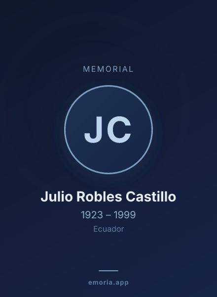 Memorial portrait of Julio Robles Castillo