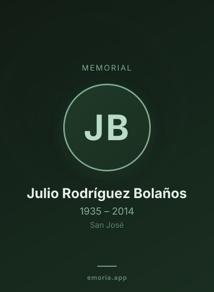 Memorial portrait of Julio Rodríguez Bolaños