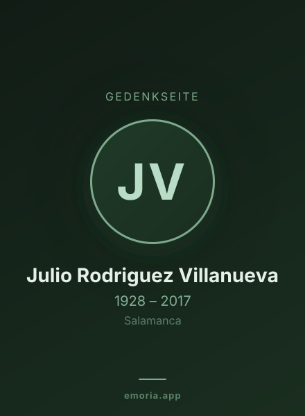 Gedenkportrait von Julio Rodriguez Villanueva