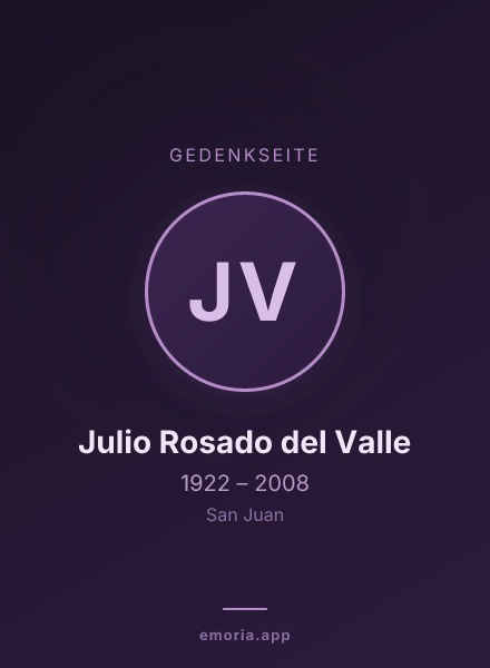 Gedenkportrait von Julio Rosado del Valle