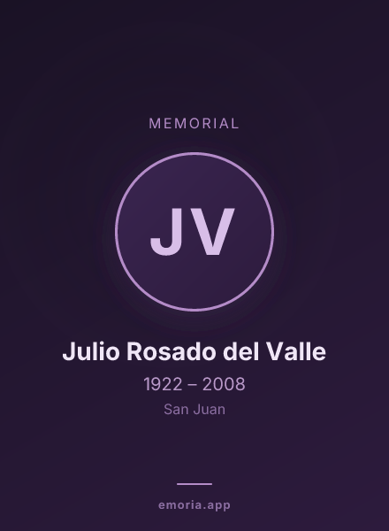 Memorial portrait of Julio Rosado del Valle