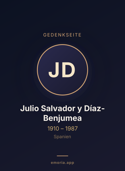 Gedenkportrait von Julio Salvador y Díaz-Benjumea