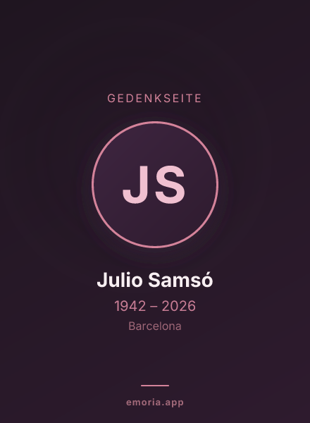 Gedenkportrait von Julio Samsó